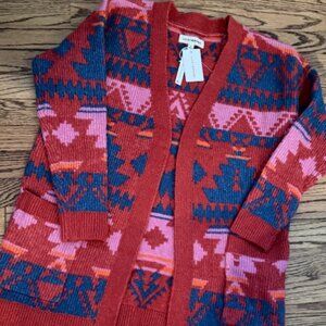 Lucky Brand Cardigan - Boho /Aztec Design - Small  - NWT